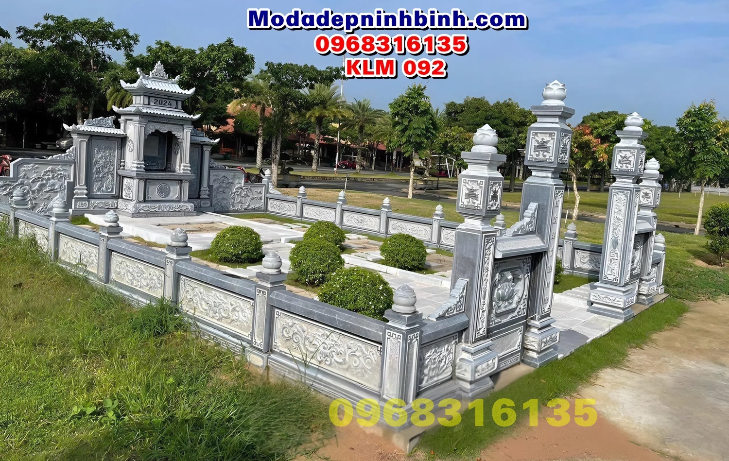 Mẫu khu lăng mộ đá gia đình đẹp