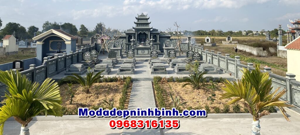 Mẫu khu lăng mộ đá gia đình có diện tích lớn
