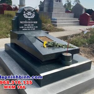 Mẫu lăng mộ đá đơn giản đẹp MKM 166