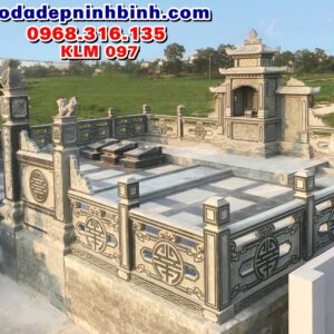 Mẫu lăng mộ đá gia đình đẹp KLM 097