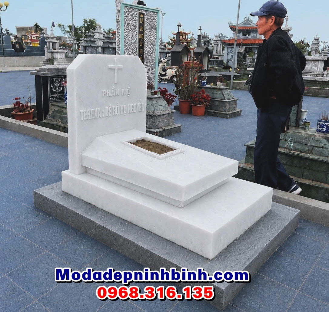 hình ảnh mộ đá trắng công giáo đẹp