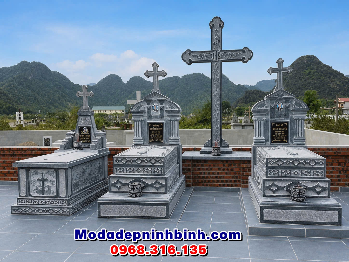 mẫu mộ bằng đá công giáo đẹp