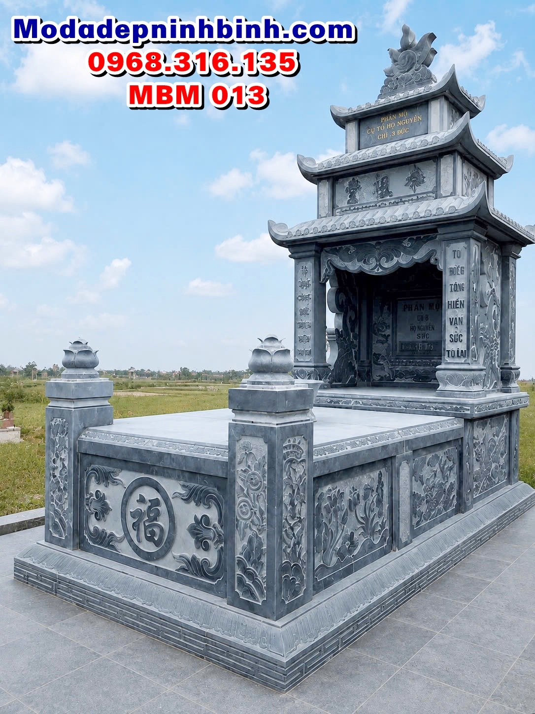 100 mẫu mộ đá đẹp ba mái