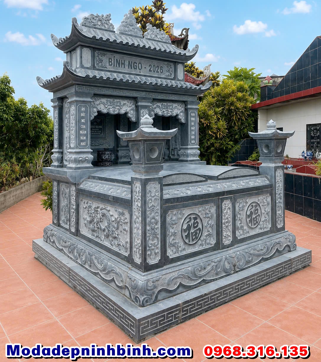 100 mẫu mộ đá đôi đẹp