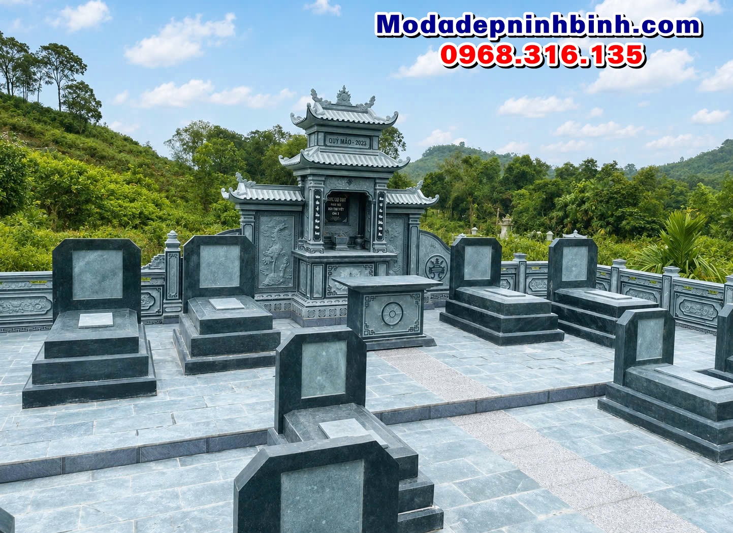 hình ảnh khu lăng mộ đá đơn giản hiện đại đẹp