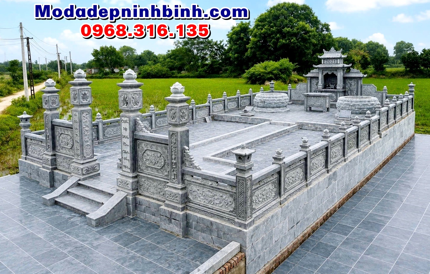 hình ảnh khu lăng mộ đá gia đình đẹp