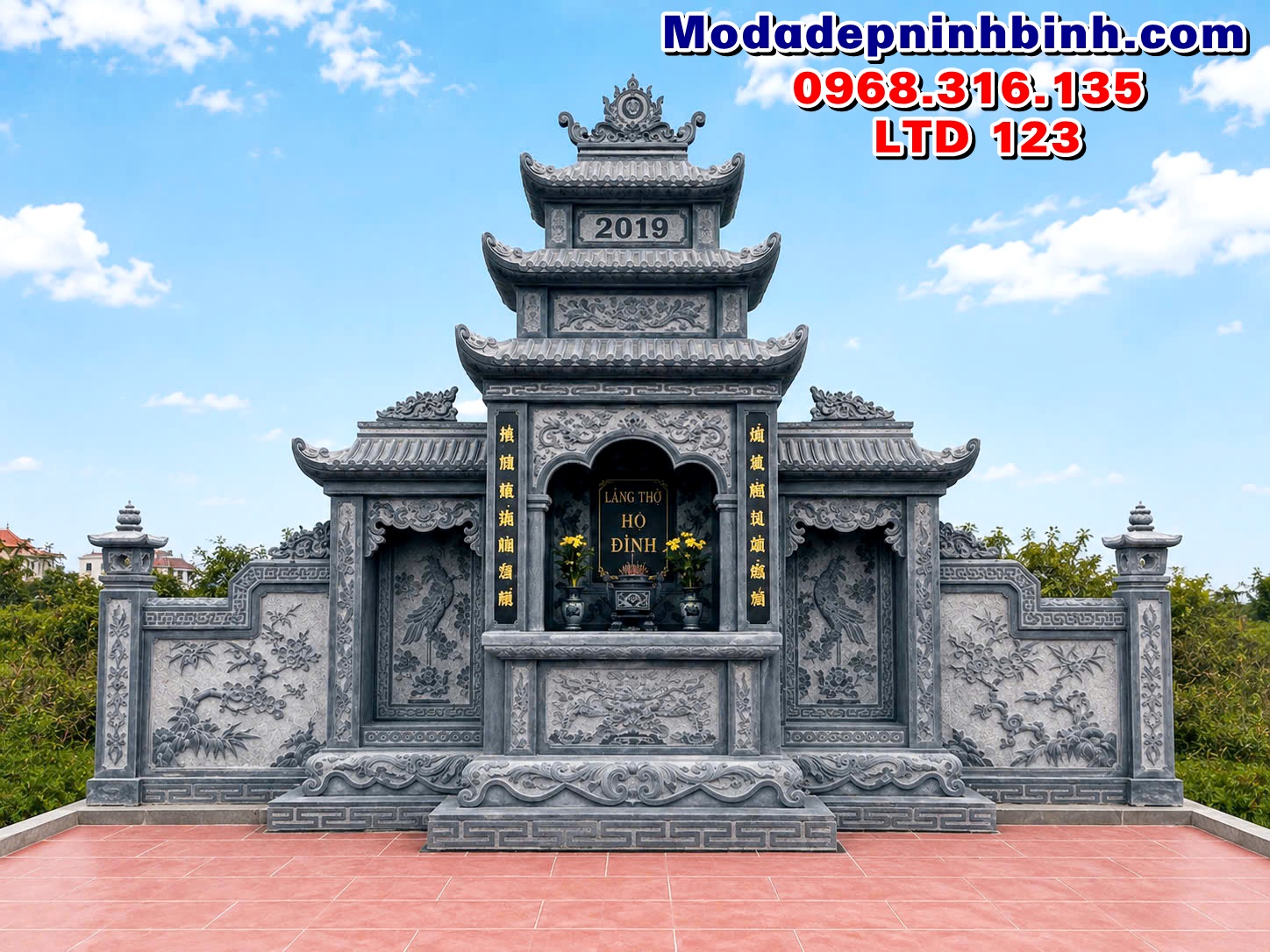 lăng thờ đá 3 ba mái