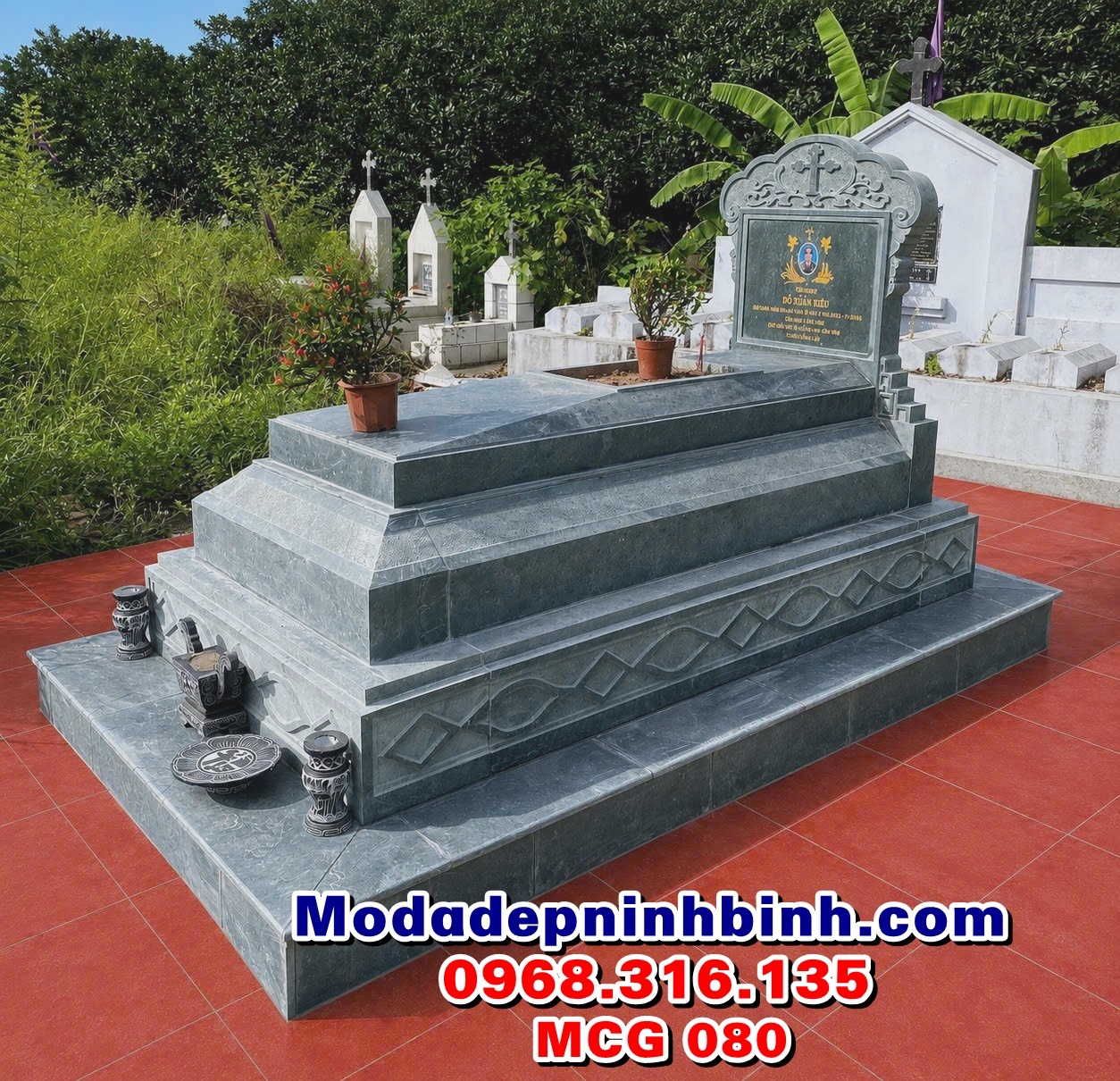 mẫu lăng mộ đá công giáo đẹp bán tại hà nội