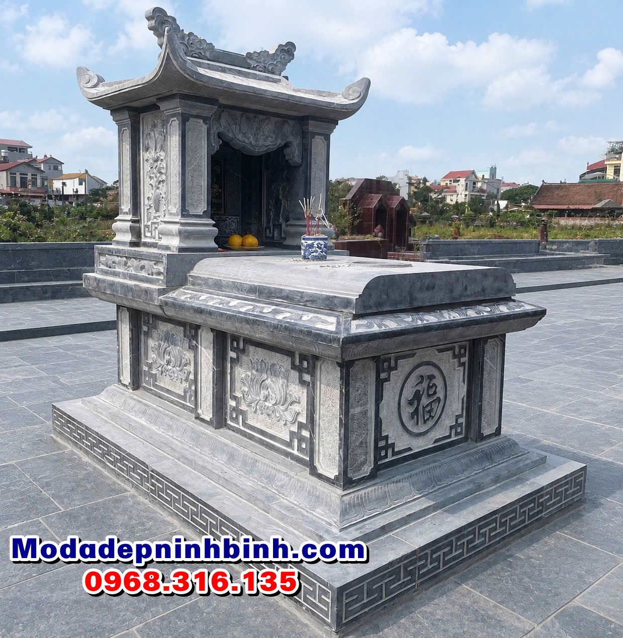 mẫu mộ đá có mái che đẹp nhất