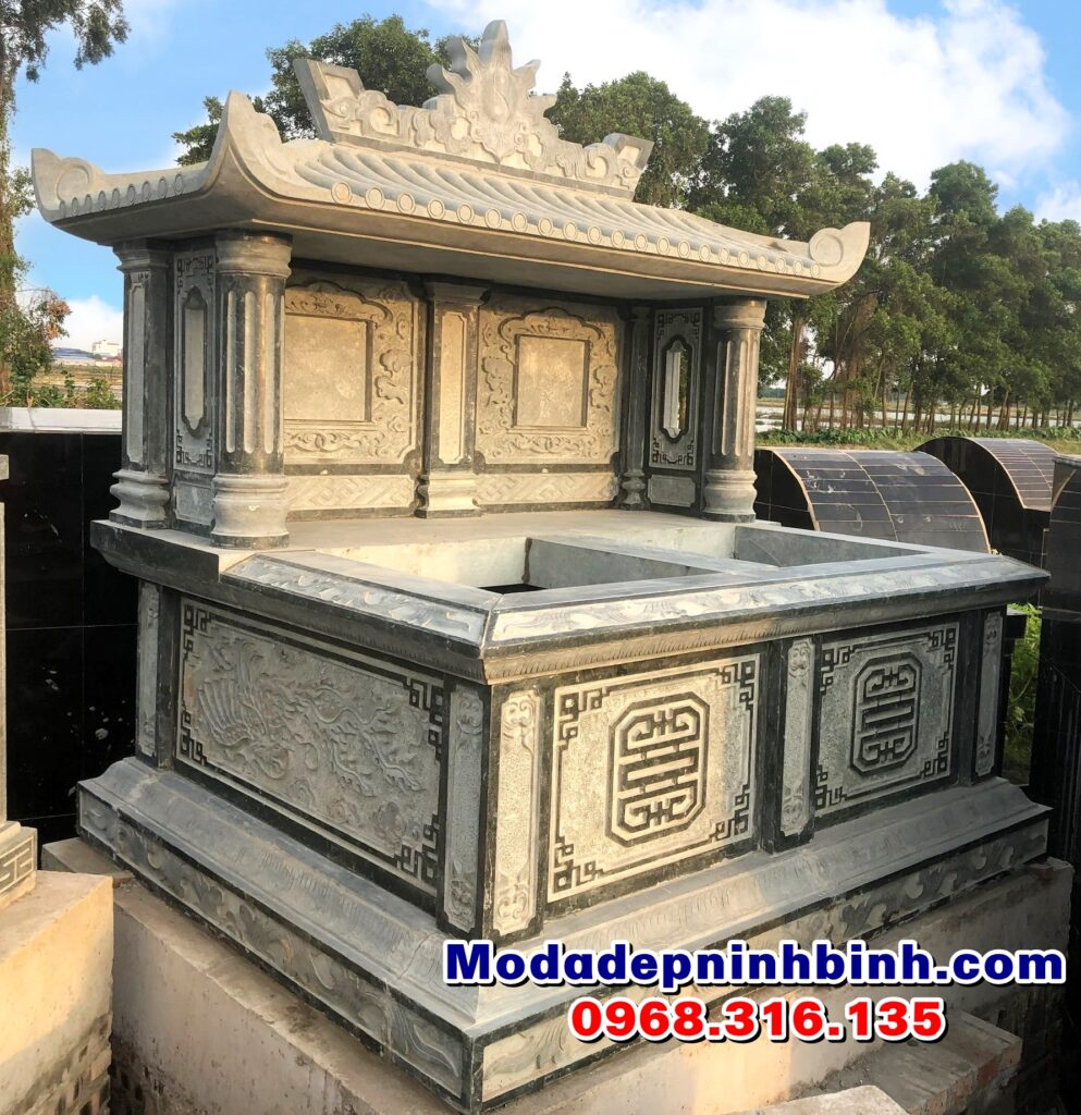 mẫu mộ đá đôi để chờ cho người còn sống