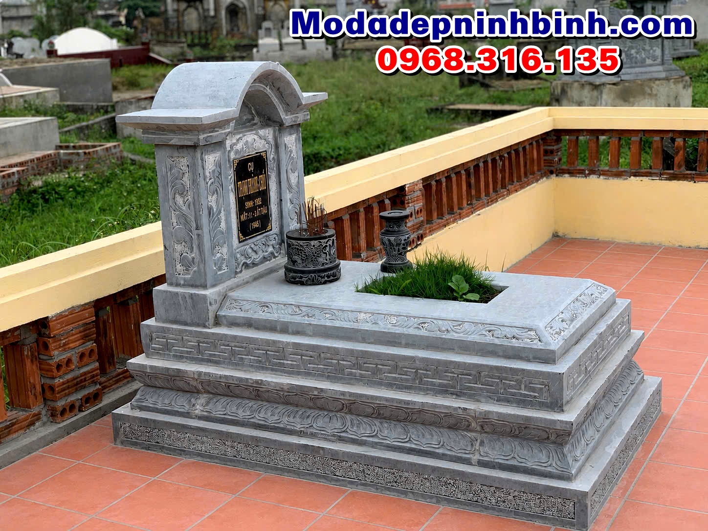 mộ đá đẹp đơn giản mái vòm