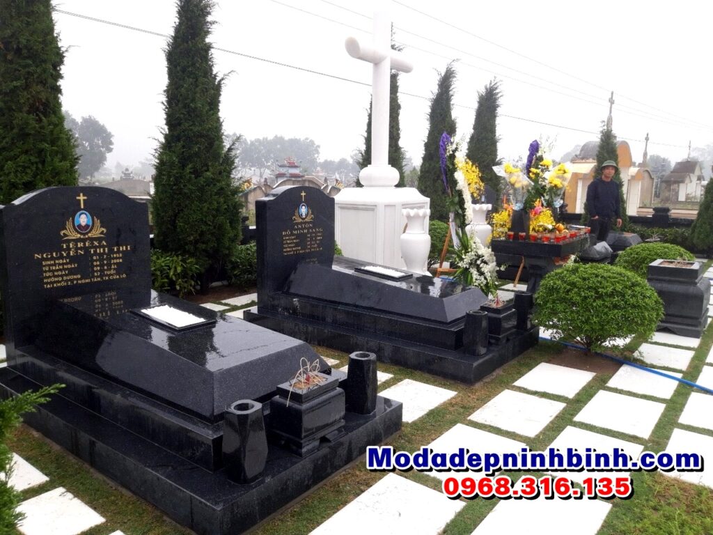 mộ đá đẹp tôn nghiêm hoa cương granite