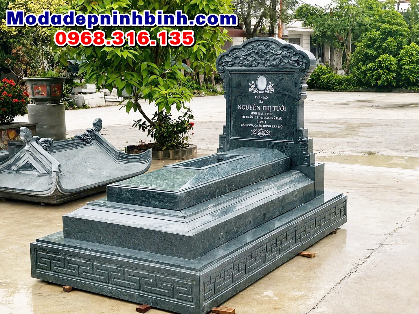 mộ đá đẹp tự nhiên nguyên khối
