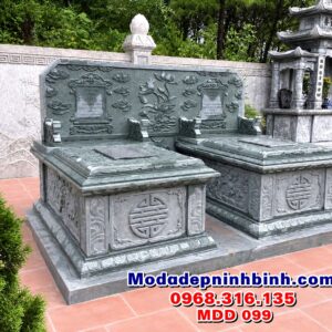 mẫu mộ đôi xây đẹp đơn giản