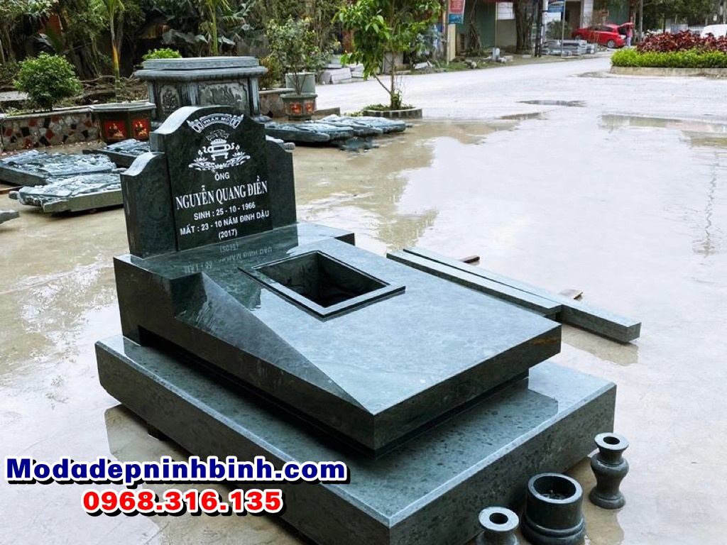 mẫu mộ đẹp hiện đại đá xanh rêu