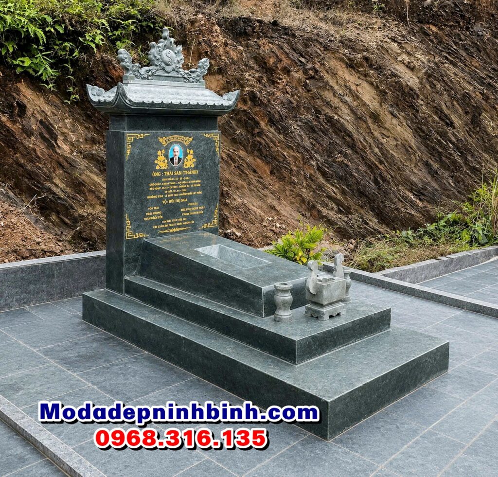 mẫu mộ đơn giản đẹp tam cấp