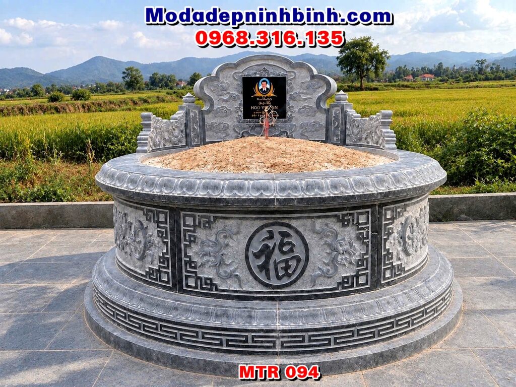 mẫu xây mộ tròn đẹp