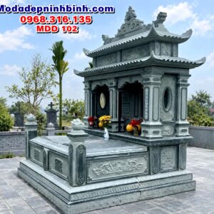 mộ đá đôi 2 mái đẹp