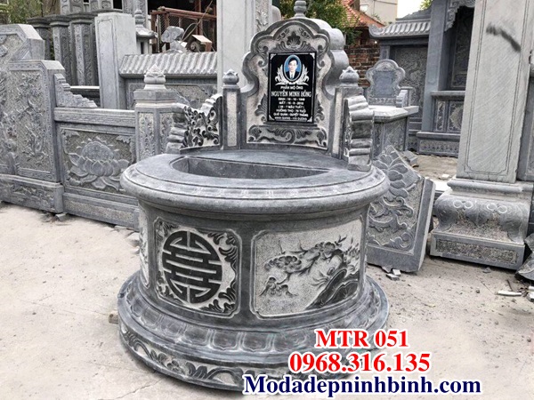 Mộ tròn đá đẹp MTR 051