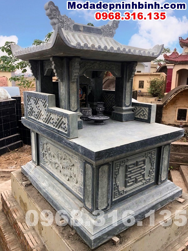 Lắp lăng mộ đá xanh rêu Thanh Hóa tại Thuận Thành Bắc Ninh